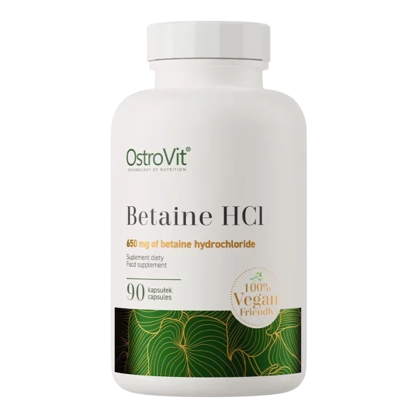 Betaine HCL Ostrovit Бетаїн гідрохлорид VEGE 90 вегетаріанських капсул