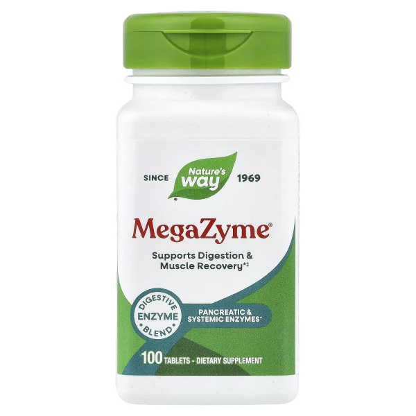 Ферменти для м'язів та травлення Nature's Way (Mega-Zyme Systemic Enzymes) 100 таблеток