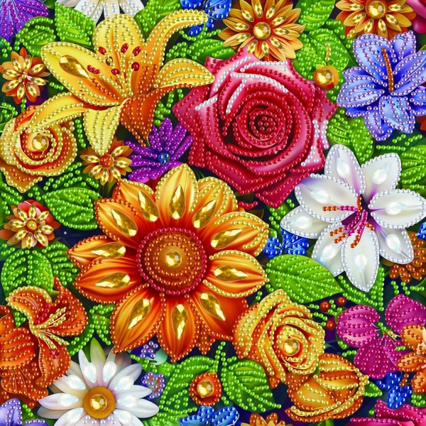 Алмазна мозаїка Квіткова ніжність 25x25 Brushme