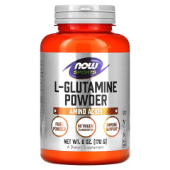 NOW Foods, Sports, L-глютамін у порошку, 170 г