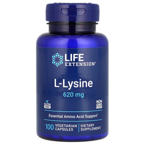 Л-лізин 620 мг Life Extension (L-Lysine) 100 капсул