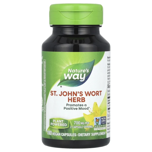 Трава звіробою Nature's Way (St. John's Wort) 350 мг 100 вегетаріанських капсул