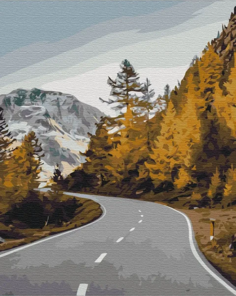Картина за номерами Пейзажна дорога  Brushme 40x50