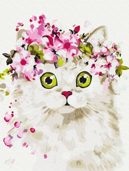 Картина за номерами Здивована киця  Brushme 30x40
