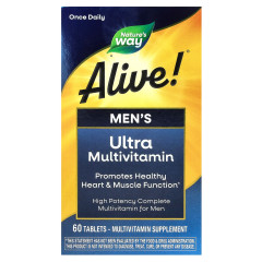 Мультивітаміни для чоловіків Nature's Way (Alive! Men's multi-vitamin) 60 таблеток