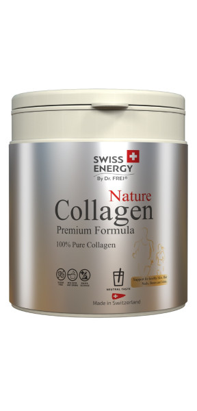 Колаген, чистий гідролізований, преміум-класу, NATURE COLLAGEN, Swiss Energy, для шкіри, волосся та нігтів, кісток та суглобів, без смаку, 240 г