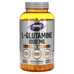 L-глютамін NOW Foods (L-Glutamine Sports) 1000 мг 240 вегетаріанських капсул
