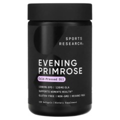 Масло примули вечірної 1300 мг Sports Research (Evening Primrose Oil) 120 рідких капсул