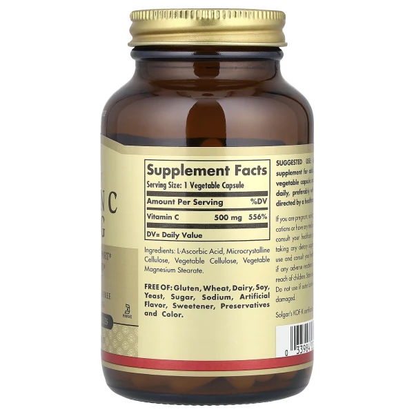 Вітамін С Solgar (Vitamin C) 500 мг 100 капсул