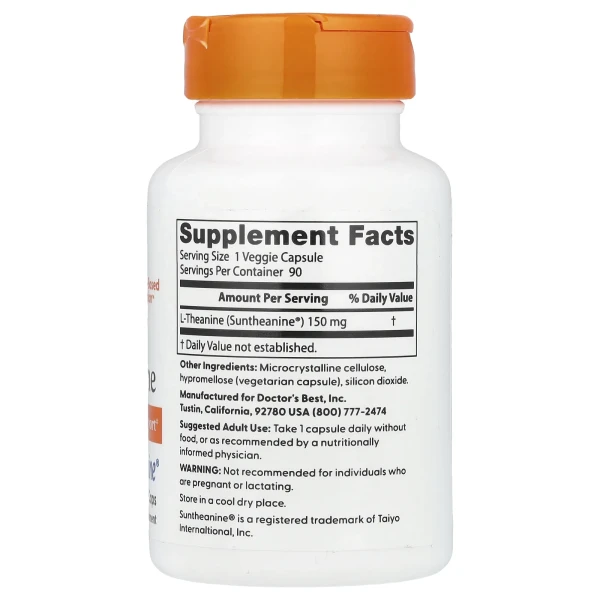Теанін Doctor's Best (L-Theanine) 150 мг 90 капсул