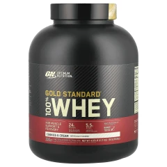 Optimum Nutrition, Gold Standard 100% Whey, сироватковий протеїн зі смаком печива та вершків, 2,11 кг (4,65 фунти)