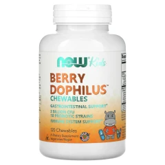 Пробіотик для дітей NOW Foods (Berry Dophilus) 2 млрд КУО 120 жувальних таблеток зі смаком ягід