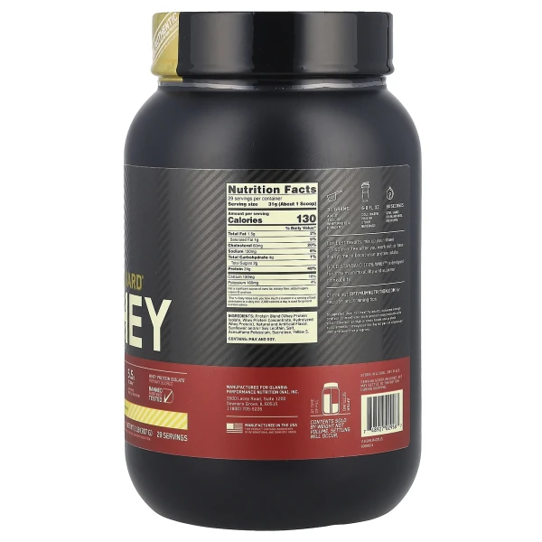Optimum Nutrition, Gold Standard 100% Whey, банановий крем, 2 фунта (907 г)