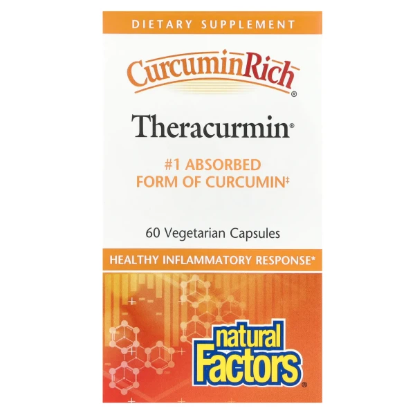 Куркумін Natural Factors (CurcuminRich Theracurmin) 30 мг 60 вегетаріанських капсул