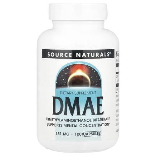 ДМАЕ 351 мг Source Naturals (DMAE) 100 капсул