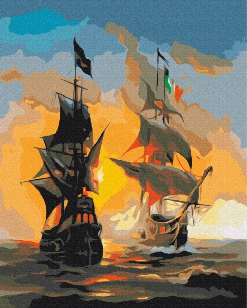 Картина за номерами Морські ін та янь  Brushme 48x60
