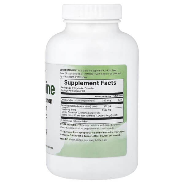Берберин Micro Ingredients (Berberine) 240 растительных капсул
