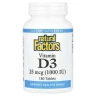 Natural Factors, вітамін D3, 25 мкг (1000 МО), 180 таблеток