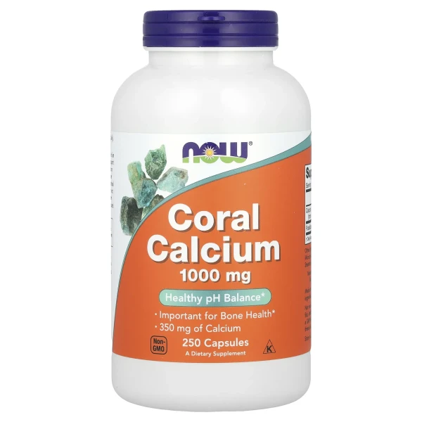 Кальцій із коралів NOW Foods (Coral Calcium) 1000 мг 250 вегетаріанських капсул