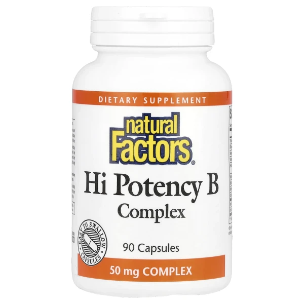 Высокоэффективный комплекс витаминов группы B (Hi potency B complex) 90 капсул