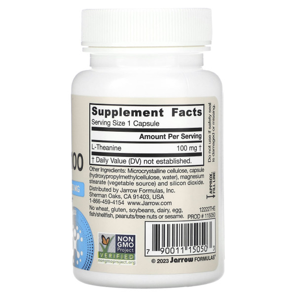 Теанін Jarrow Formulas (Theanine) 100 мг 60 капсул