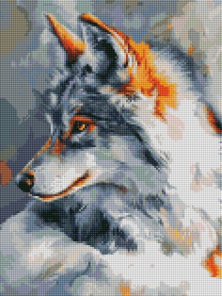 Алмазная мозаика Волк 30 х 40 Brushme
