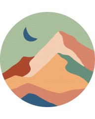 Картина за номерами кругла Третя фаза місяця (Розмір L) 40 х 40 Brushme