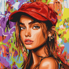 Картина за номерами Люди Дівчина арт 40x40 см Ideyka