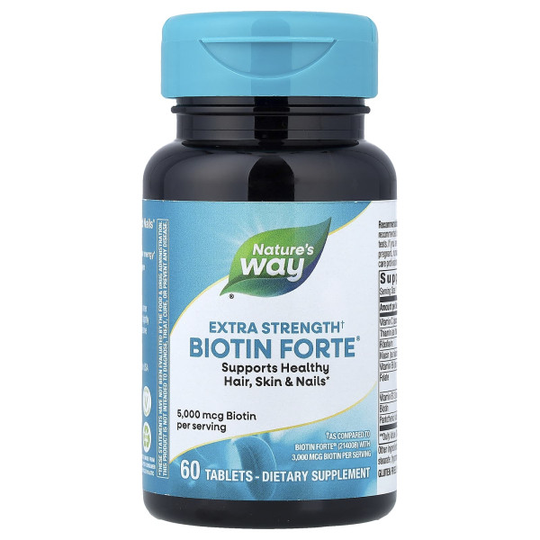 Биотин повышенной силы действия Nature's Way (Biotin Forte®) 60 таблеток