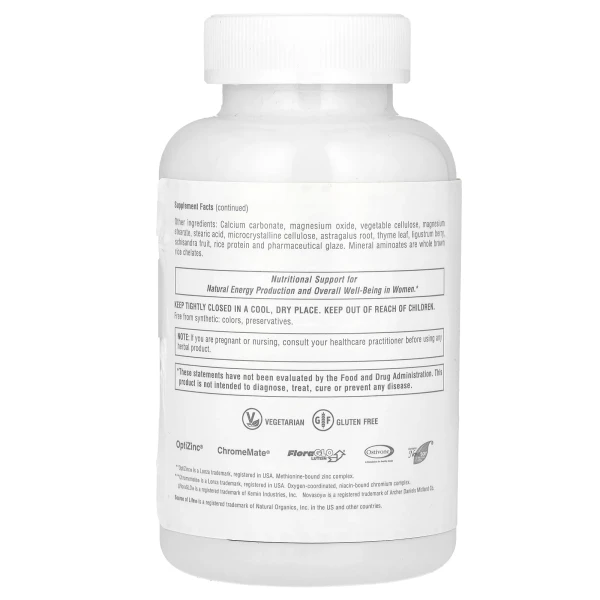 NaturesPlus, Source of Life®, мультивітаміни й мікроелементи з концентрованими цільними продуктами для жінок, 120 таблеток