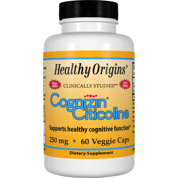 Когніцін цитиколіну, Cognizin Citicolinee, Healthy Origins, 250 мг, 60 капсул