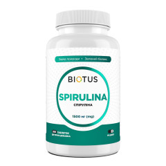 Спіруліна, Spirulina, Biotus, 1500 мг, 200 таблеток