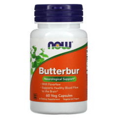 Білокопитник лікарський Піретрум Now Foods (Butterbur) 60 капсул