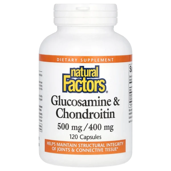 Глюкозамін і Хондроїтин Natural Factors (Glucosamine Chondroitin) 500 мг/400 мг 120 капсул