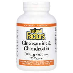 Глюкозамін і Хондроїтин Natural Factors (Glucosamine Chondroitin) 500 мг/400 мг 120 капсул