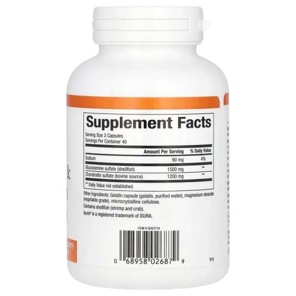 Глюкозамін і Хондроїтин Natural Factors (Glucosamine Chondroitin) 500 мг/400 мг 120 капсул