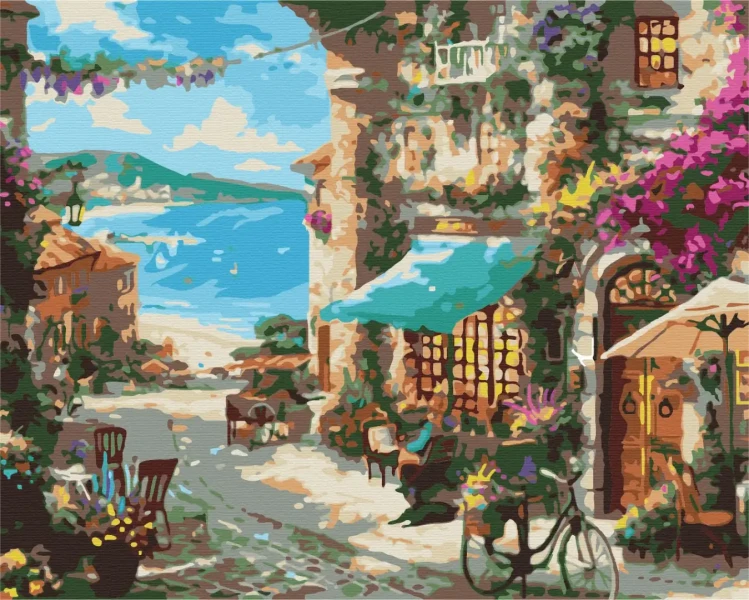 Картина по номерам Улица Приморского городка Brushme 40x50