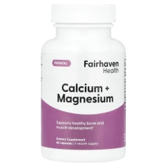 Кальцій та магній до та після пологів Fairhaven Health (Cal-Mag Peapod) 60 капсул