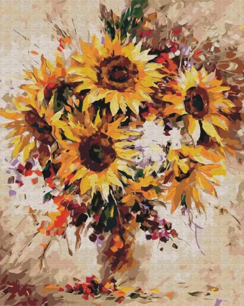 Преміум картина за номерами Натюрморт з соняшниками Brushme 40x50