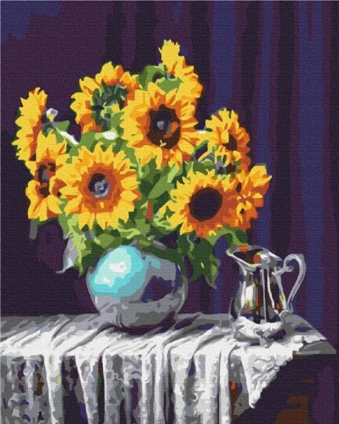 Картина за номерами Соняшники у вазі Brushme 48x60