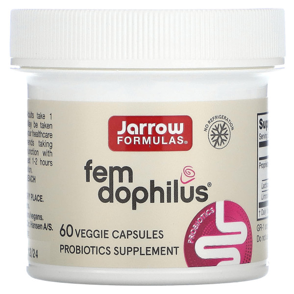 Пробіотики для жінок Jarrow Formulas (Fem Dophilus) 1 млрд КУО 60 рослинних капсул