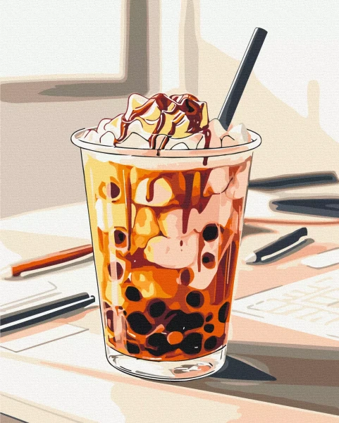 Картина за номерами Бульбашковий напій 40x50 Brushme