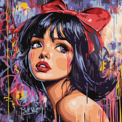 Картина за номерами Люди Сучасна дівчина 40x40 см Ideyka