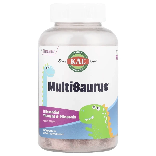 KAL, MultiSaurus®, ягідна суміш, 90 жувальних таблеток