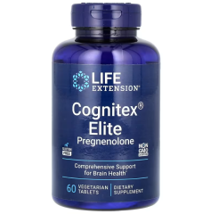 Поліпшення роботи мозку, прегненолон, Cognitex Elite Pregnenolon, Life Extension, 60 вегетаріанських таблеток
