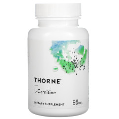 L-карнітин, L-Carnitine, Thorne, 60 капсул