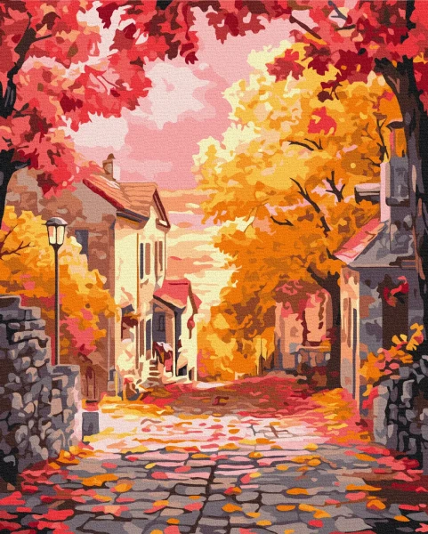 Картина за номерами Осінній захід сонця  Brushme 40x50