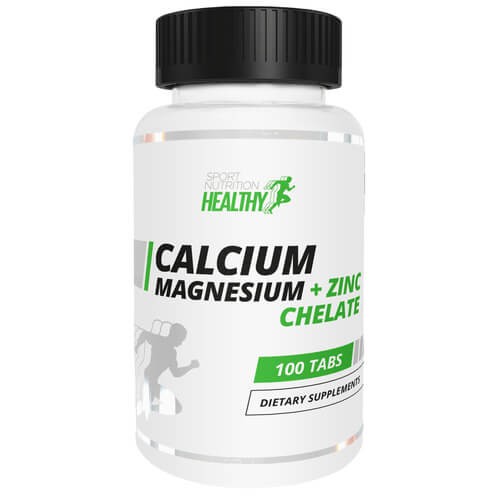 Кальцій магній та цинк Sport Nutrition Healthy (Calcium Magnesium + Zinc) 100 таблеток
