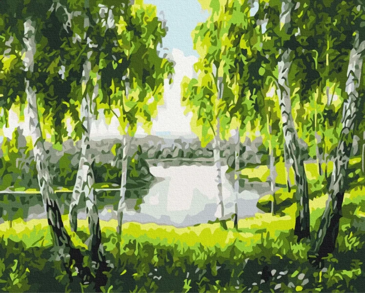 Преміум картина за номерами Берізки з дитинства Brushme 40x50
