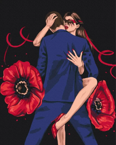 Преміум картина за номерами Момент пристрасті ©Alla Berezovska Brushme 40x50